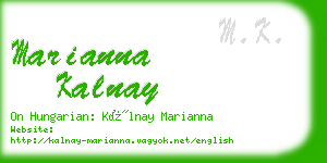 marianna kalnay business card